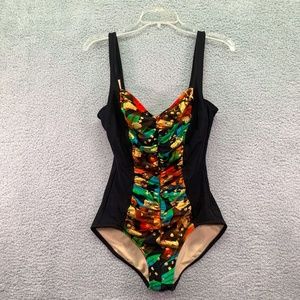 Vintage 80s 90s One Piece Swimsuit The Slim Suit Women's 4 Size Small Made in US